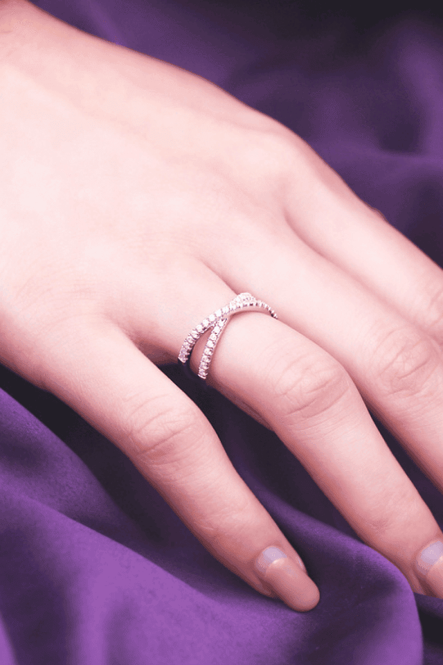 Inel X argint 925 dama, cu pietre, Silver X, Efyra