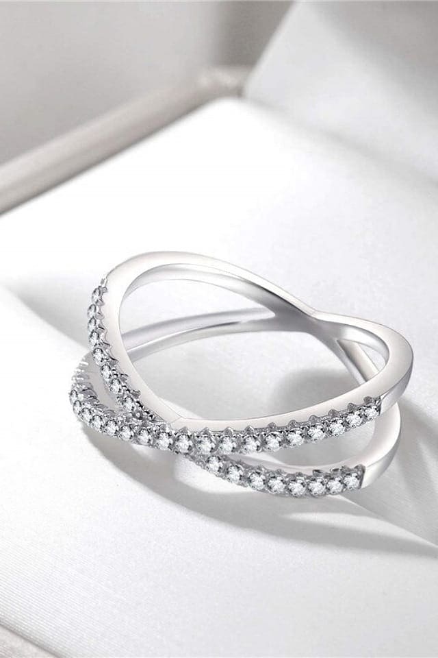 Inel X argint 925 dama, cu pietre, Silver X, Efyra