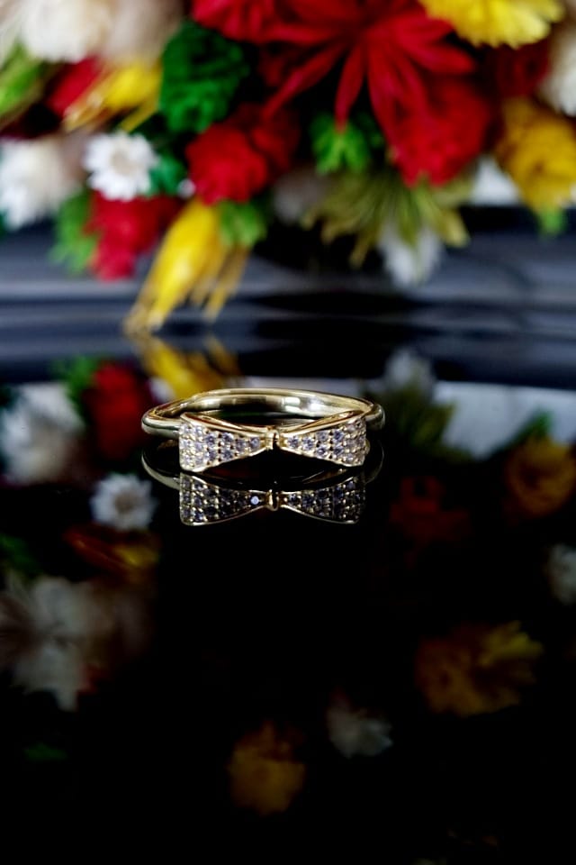 Inel fundita argint, placat cu aur, reglabil, cu pietre, Delicate, Efyra