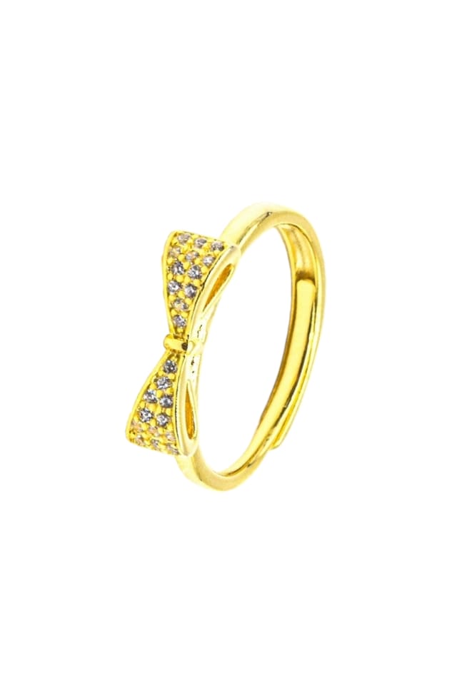 Inel fundita argint, placat cu aur, reglabil, cu pietre, Delicate, Efyra