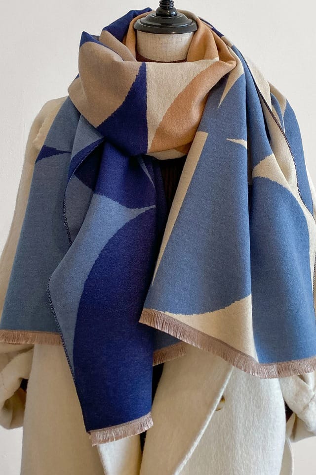 Esarfa casmir femei albastra, Efyra