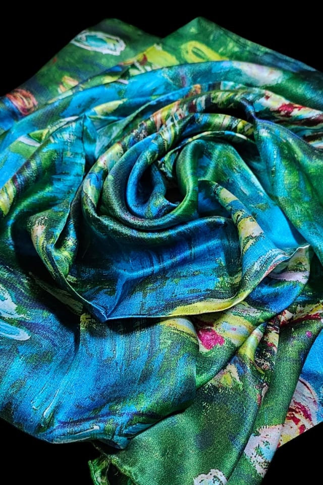 Esarfa matase naturala femei Deluxe Stylish, colorata, Efyra