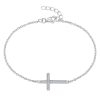 Bratara cruce argint cu pietre, reglabila, Efyra