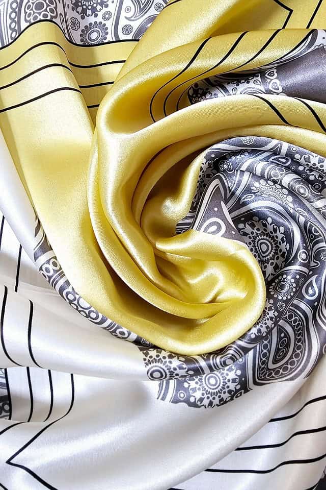 Esarfa matase naturala dama aurie, Gold, patrata, 66x66 cm, Efyra