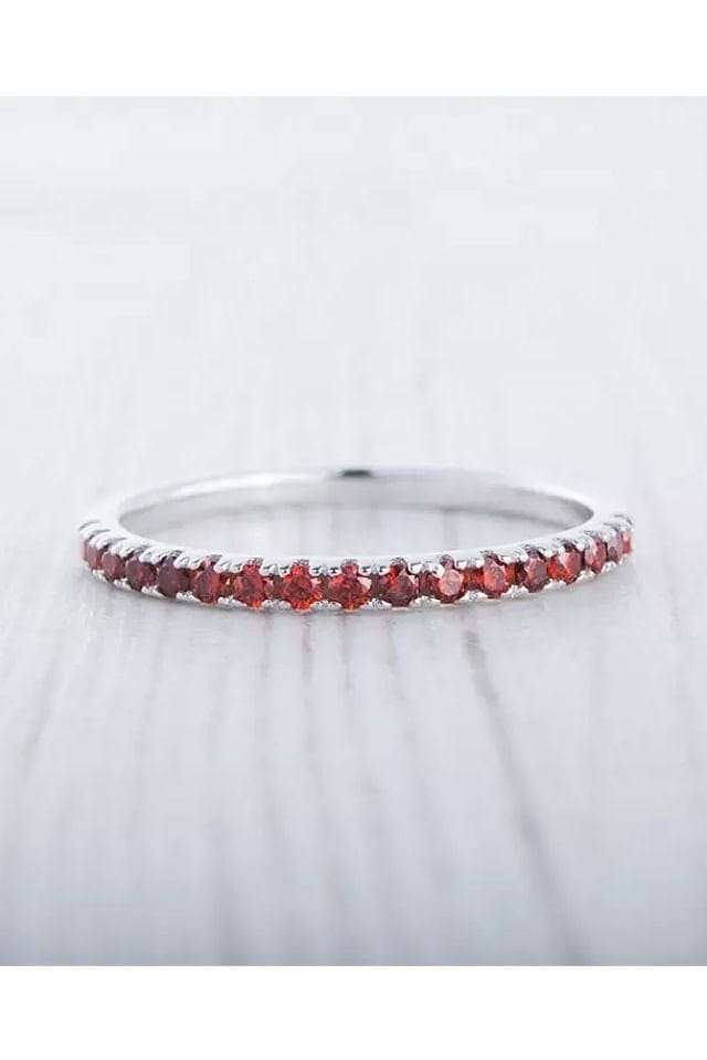 Inel tennis argint cu pietre colorate roz fucsia, Efyra